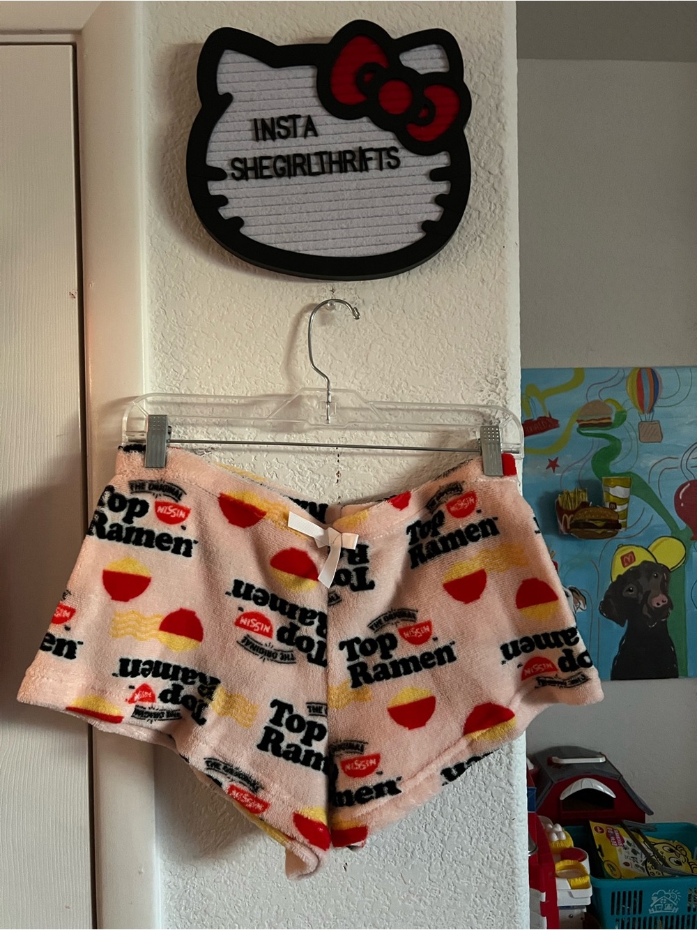 fuzzy pajama shorts